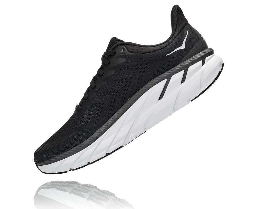 Hoka One One ランニングシューズ メンズ 黒/白 - クリフトン 7 - TO8674519